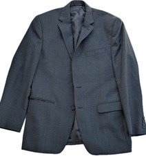 Chaps Ralph Lauren Men's Blazer Gray Checker Suit Jacket Size 40R