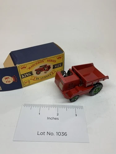 Lesney Matchbox King Size K-2 Muir Hill Dumper with Crown Type Box