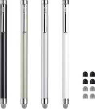 Stylus Pens for Touch Screens, 4 Pcs Mesh Fiber Stylus, with 4 Replaceable Me...
