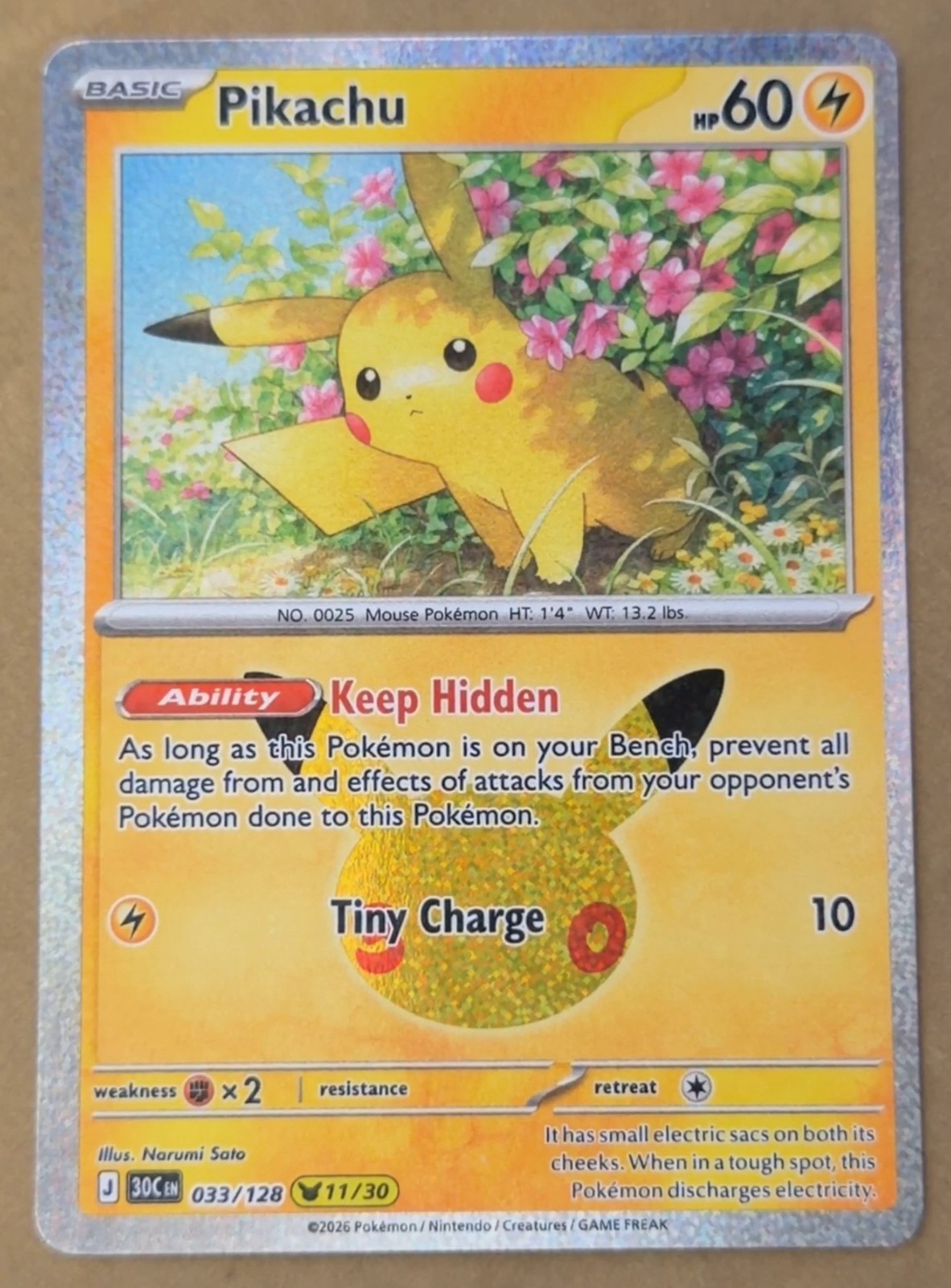Pikachu - 033/128 - ME: 30th Celebration (30C)