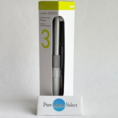Uniball ZENTO Signature Model 3 Color Ballpoint Pen Silver 0.38mm