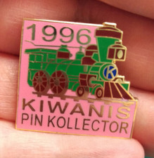 Kiwanis Pin 1996 Kiwanis Pin Kollector pinback w/ train engine Nice collectible
