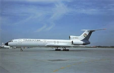 Postcard Airline TAJIKISTAN AIRLINES Tupolev Tu-154 EY-85651 CC7.