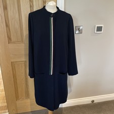 Baum Und Pferdgarten Long Coat Jacket Uk 8 10 Stripped Button Pockets