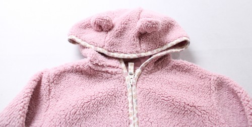 Carter's Baby Girl's Zip-Up Sherpa Hooded Jacket BL1 Mauve Size 24 Months NWT - Picture 2 of 3