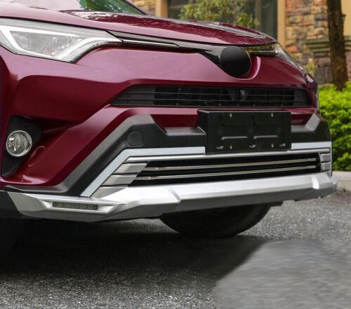 Kit de carrocería alerón labial delantero para coche Toyota RAV4 2016-2018 LED plateado - Imagen 2 de 8
