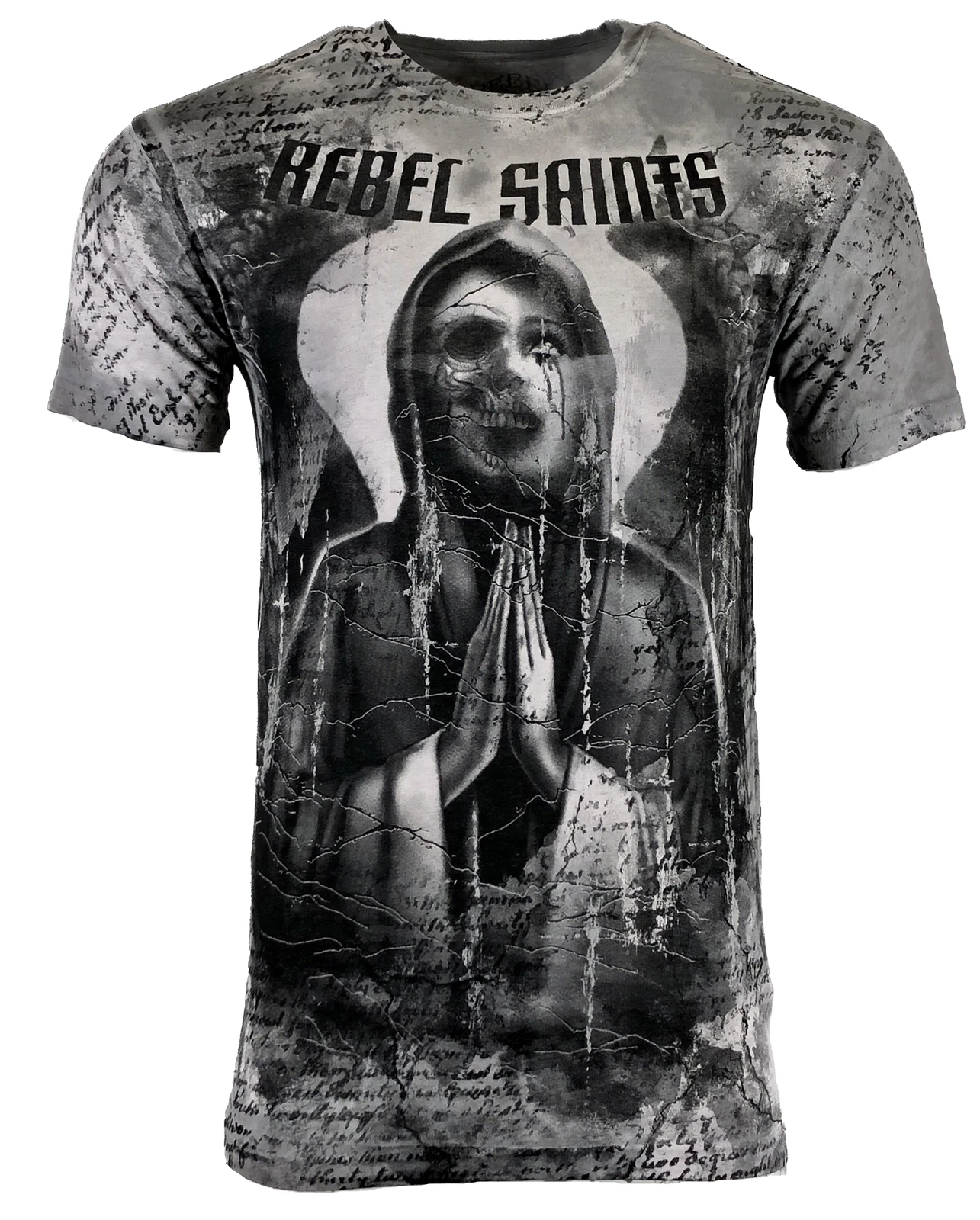 Rebel Saint By Affliction Men's T-shirt MOURNFUL Biker Skull Tattoo S-5XL
Opens in a new window or t