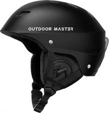 OutdoorMaster Kelvin Ski Helmet - Snowboard Helmet for Men, Women,Youth Blk S:L