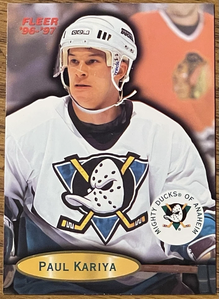 Paul Kariya 1996-97 Fleer Hockey Card #2 Anaheim Mighty Ducks NHL HOF Free Ship - Image 3 of 3