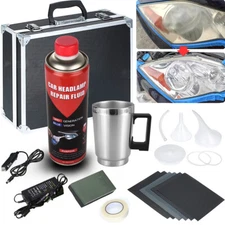 800g Headlights Restoration Kit Set Car Cleaning Kit Chemical Polishing US Plug