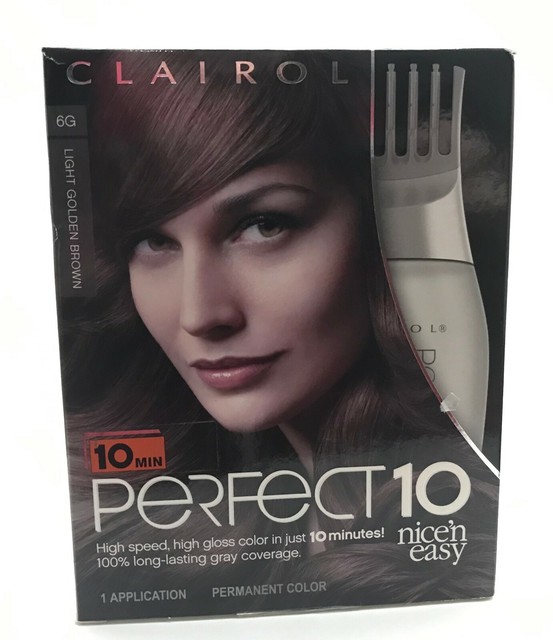 Clairol Perfect 10 Nice N Easy Hair Color 6g Light Golden Brown