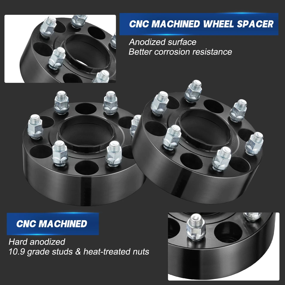 (4) 2" 6x5.5 Hubcentric Wheel Spacers For Chevy Silverado 1500 GMC Sierra 1500 Foto 4 de 4