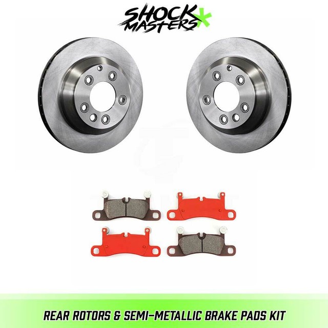 Rear Rotors & SemiMetallic Brake Pads for 20112017 Volkswagen Touareg