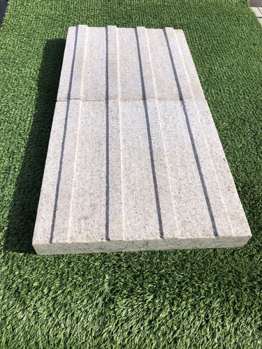 Ridged Oatmeal Granite Paving , Pond , Patio, Path Wall Cladding Rumble ...