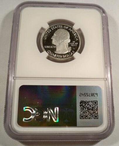 2012-S 25c SILVER NGC PF70UCAM ACADIA NATIONAL PARK QUARTER PROOF DC PR 70 - Picture 2 of 3