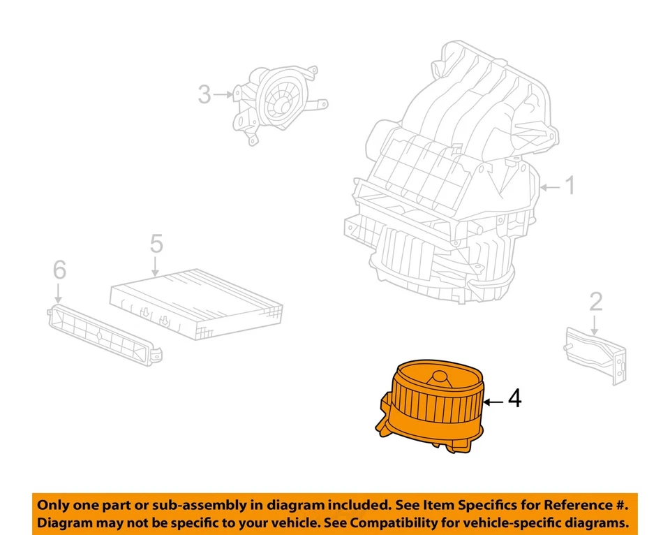 Motor soplador de climatización delantero usado se adapta a: Acura Ilx 2013 delantero debajo del tablero delantero grado A Foto 3 de 4