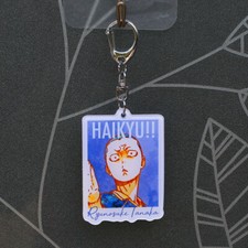 Keychain Double-sided Acrylic Pendant Cosplay Haikyuu  Ryunosuke Tanaka Keyring