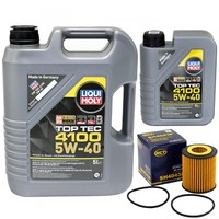 MotoröL Set W-40 Liqui Moly 6 Liter + ÖLfilter SH 4043 P FüR Mazda 6 3 CX-7 2.3