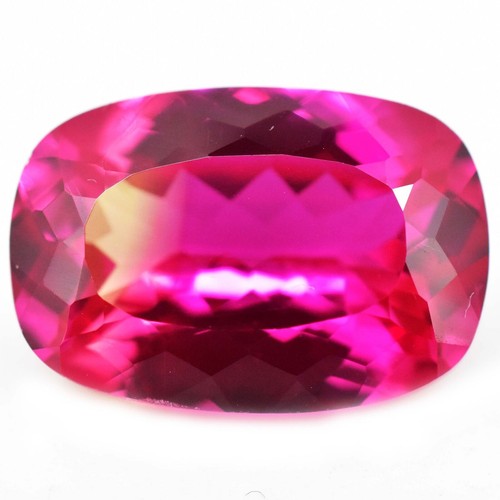 AAA+ Saphir Rose Naturel Certifié GIE 15,58 Ct Taille Trillion Pierre Précieuse