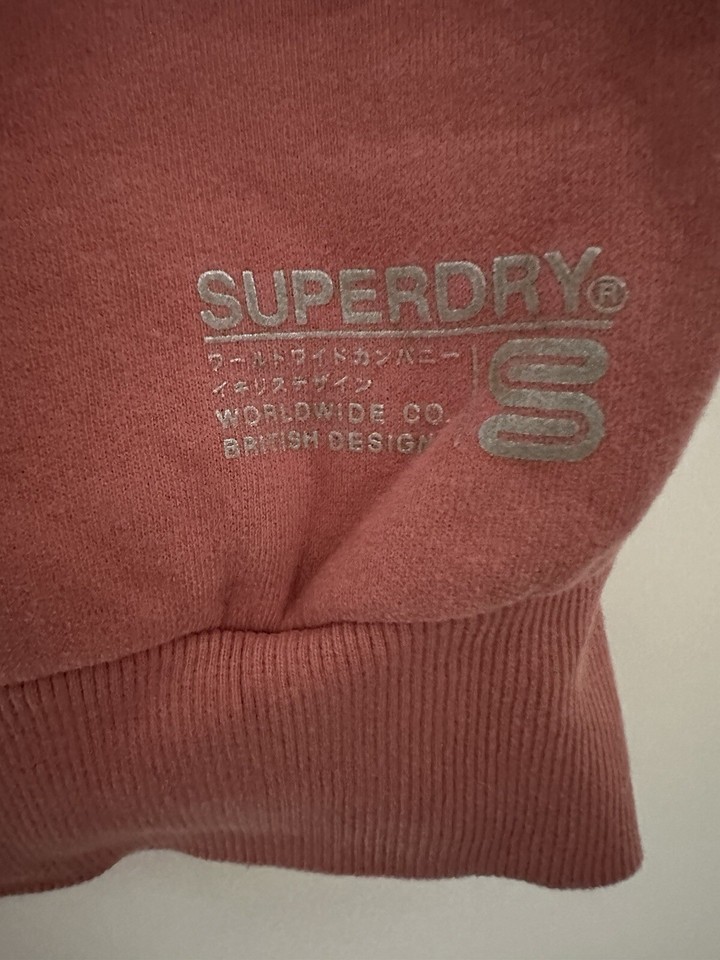 Superdry Orange Label Hoodie Dress Pink Sweatshirt eBay