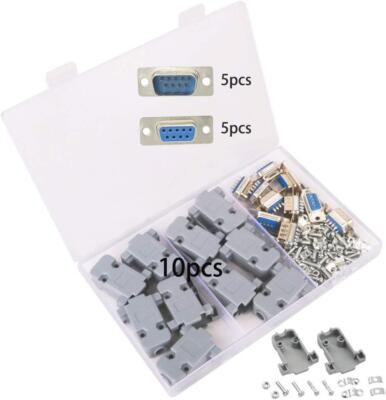 DB9 Lötverbinder, RS232 Parallel DB9 Serial Port 9 Pin D Sub Stecker/Buchse
