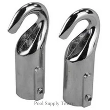 2 Pack Pool Safety Rope Hook With Screw for 3/4" Safety Pool Rope and Float Kit 