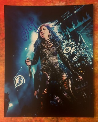 GFA Bogen Enemy Singer Alissa White-Gluz Signiert 11x14 Foto Beweis A2 COA
