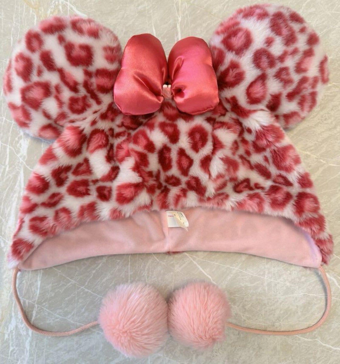 Disney Parks Tokyo Resort Minnie Mouse Pink Leopard Print Fan Cap Limited Rare Disney Parks Tokyo Resort Minnie Mouse Pink | Mercari main image 4