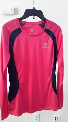 The Route 66 USA Feel The Freedom Women M Running Wear T-shirt Pink Long Sleeve