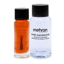 MEHRON SPIRIT GUM ADHESIVE AND REMOVER SET SPECIAL EFFECT GLUE ADHESIVE MAKE UP