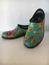 SLOGGERS Women's Size 6 Made In USA Floral Garden Nursing Medical Shoes Hospital