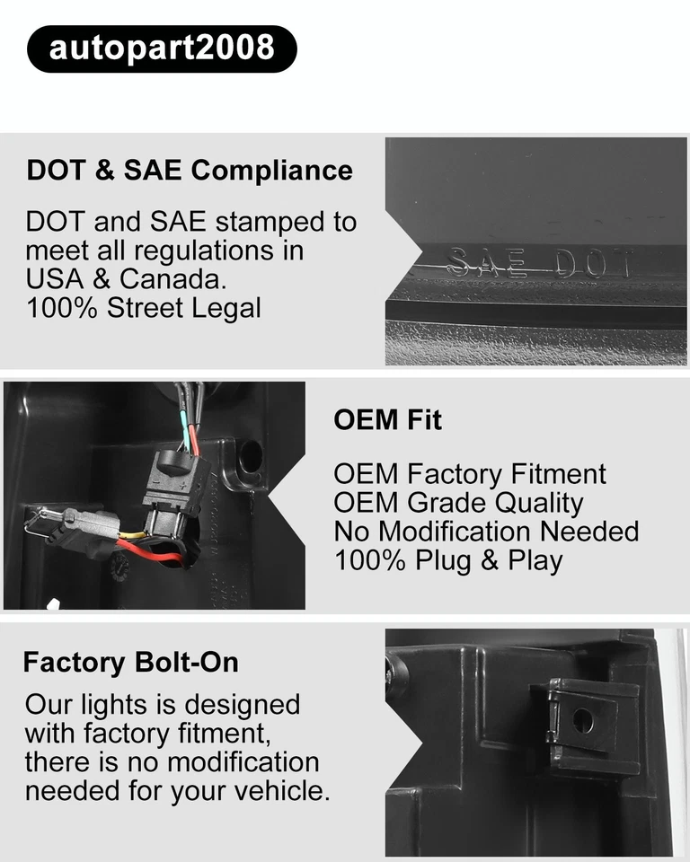 Luces traseras LED para Chevy Silverado 1500 99-02 GMC Sierra 1999-2006 negras transparentes Foto 3 de 4