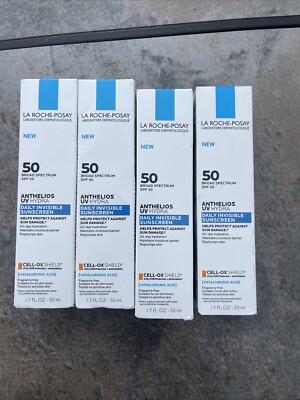 LOT OF 4 La Roche-Posay Anthelios Hydra Daily Invisible Sunscreen SPF 50 1.7oz