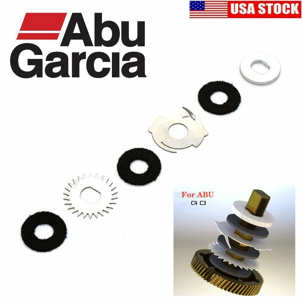 ABU GARCIA REEL PART 6501 C3 15-00 AMB (4) Carbontex Drag Washers #SDA201