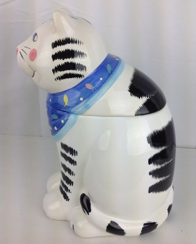 Vintage Coco Dowley Kitty Cat Cookie Jar Canister Kitchen Container - Picture 2 of 11