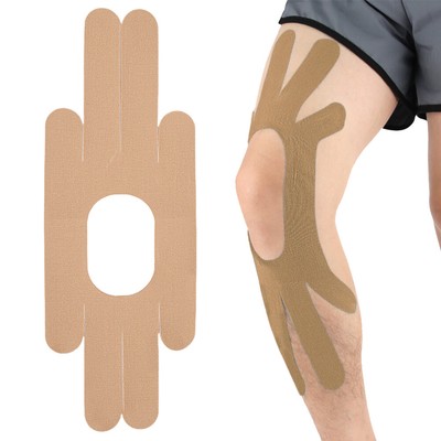Knie-Kinesiologie-Tape, atmungsaktiv, vorgeschnittenes Knie-Tape für Fitnessstud