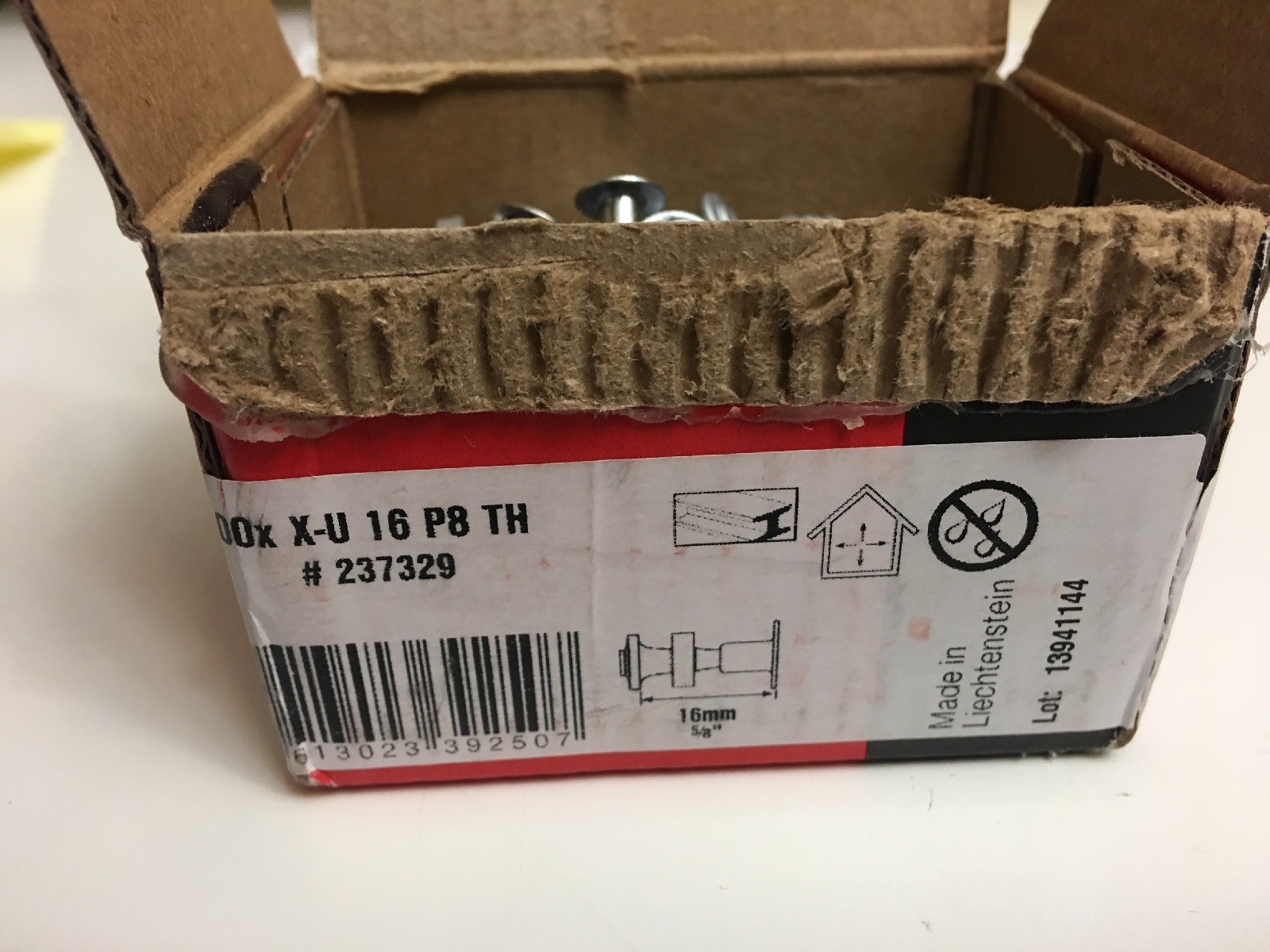 HILTI 100x XU 16 P8 Th 237329 Premium Single Nail Use On Concrete