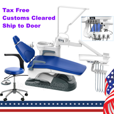 Dental Chair Unit Computer Controlled DC Motor PU Hard Leather Dentist Stool FDA