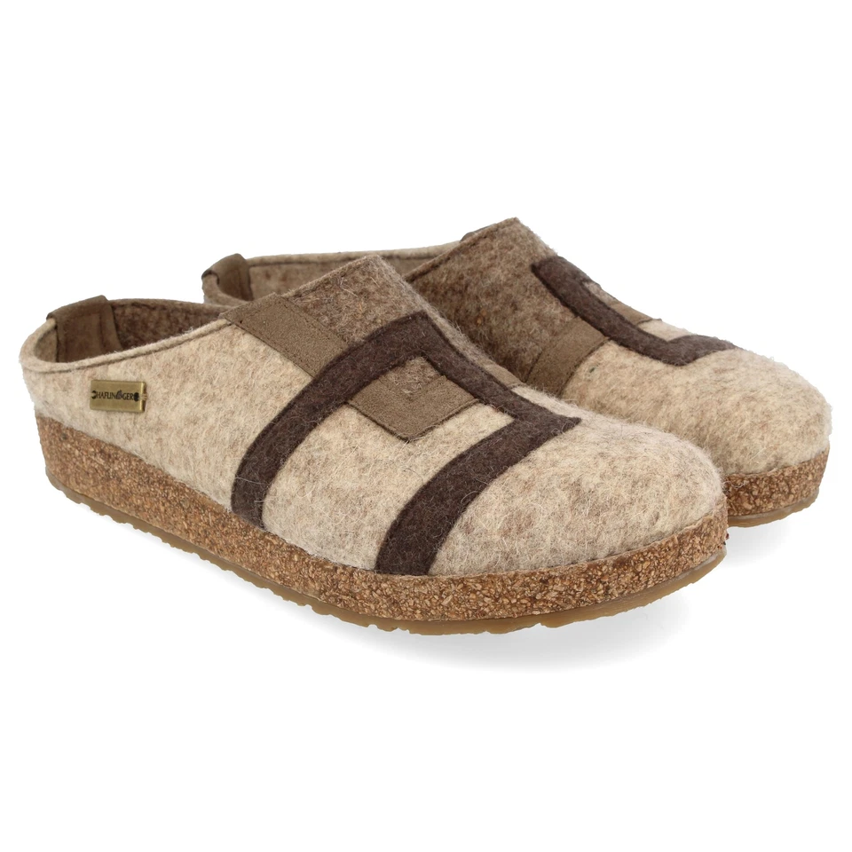 Haflinger Grizzly LU Filzclog aus reinem Wollfilz Hausschuh Unisex