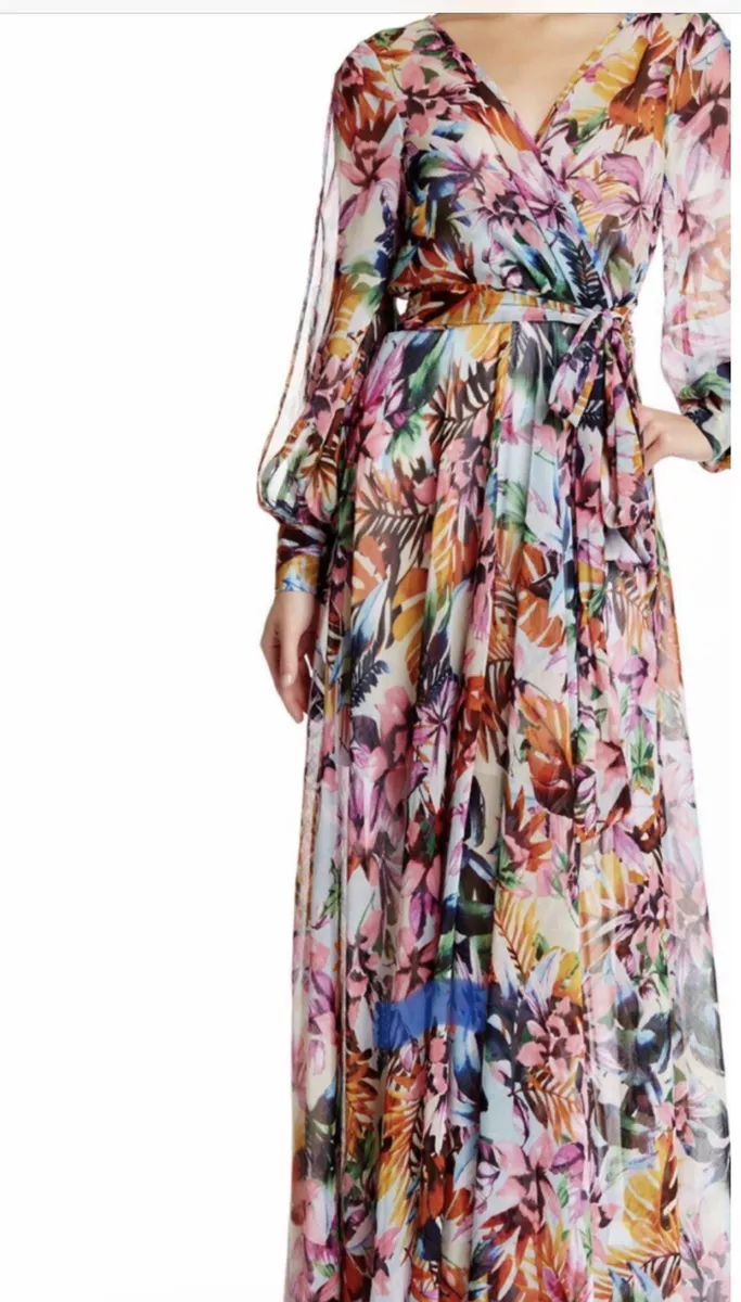 Meghan la wrap maxi clearance dress