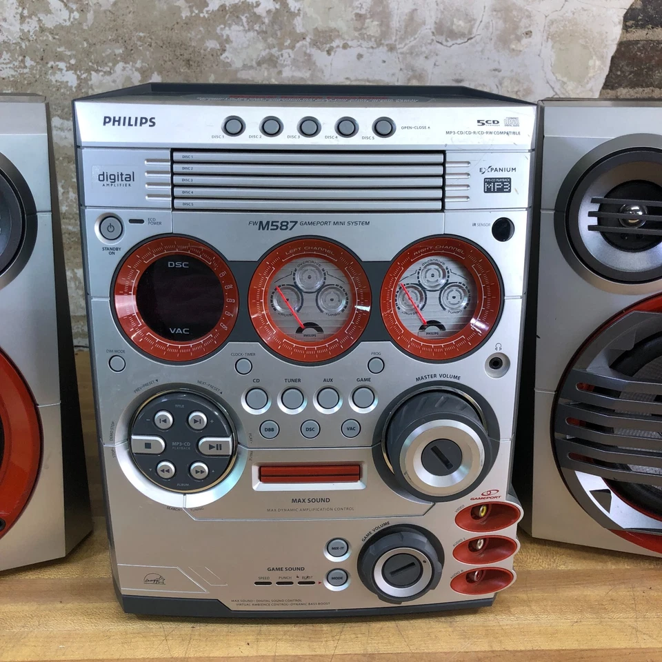 Philips FWM587 Mini Hi-Fi System 5-CD Changer GAMEPORT for Retro Gaming (WORKS!) - Image 3 of 4