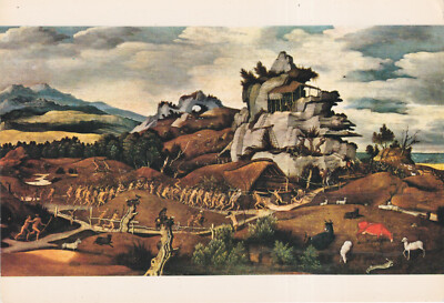 Vintage Art Postcard - Jan Mostaert - Episode uit de verovering van Amerika