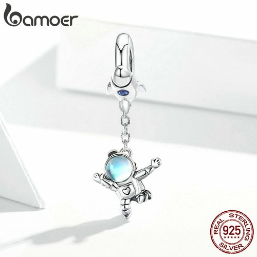 BAMOER Auténtico S925 Plata Esterlina Astronauta Dije Pav... Cuentas CZ para Pulsera - Imagen 6 de 8