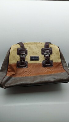 Us Polo Assn Women's Brown Vinyl Purse zipper inside.