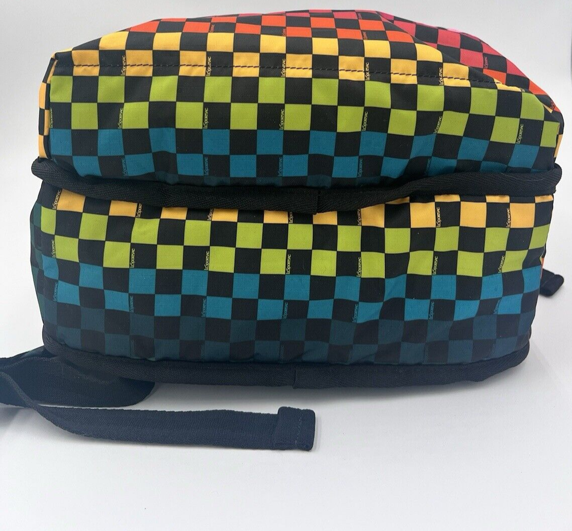 LeSportsac Rainbow Checkerboard Backpack Checkered Colorful Candace School Bag‎ Lesportsac | Bags | Floral Patterned Backpack | Poshmark main image 2
