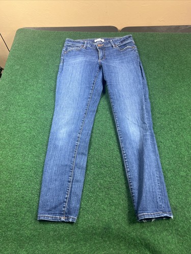 Ann Taylor Loft Relaxed Skinny Crop Denim Blue Jeans Womens Size 27 / 4 29x27 - Picture 2 of 13