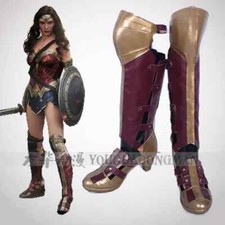 Stivali Wonder Woman Diana Prince scarpe cosplay supereroi costume stivali