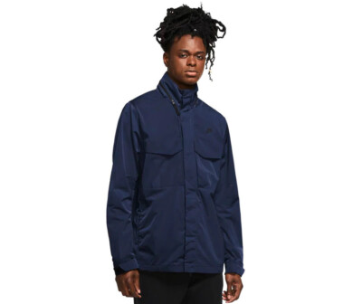 Nike Tech Pack M65 Hooded Military Carbo Jacket Midnight Blue Black Size Small