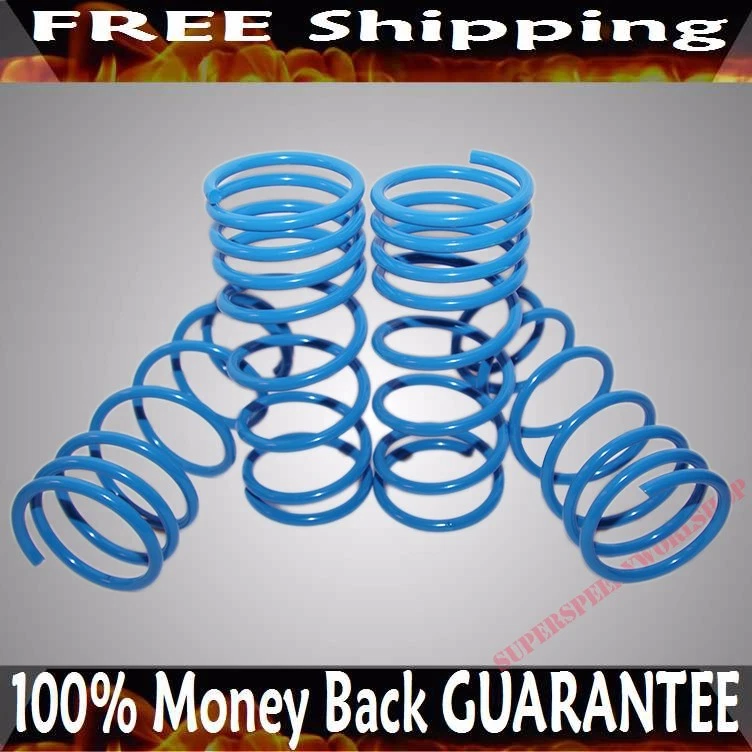Juego de muelles reductores de bobina AZUL 2" caída para Toyota Corolla DLX/FX/LE/GST 1984-1987 Foto 2 de 3