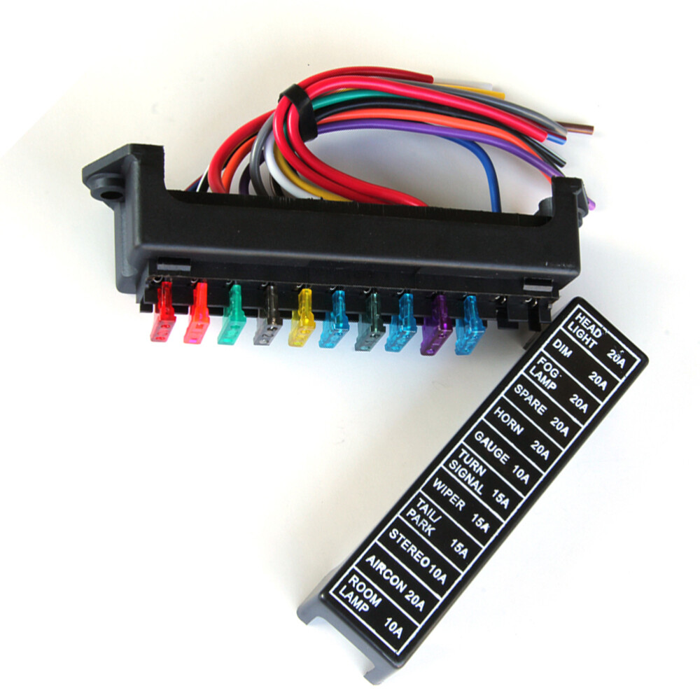 12 Way Fuse Holder 12 Way 2 Input Fuse Holder Fuse Storage Box Fuse